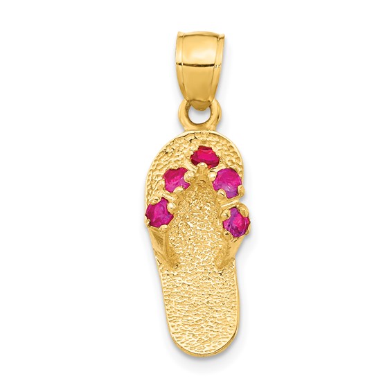 Birthstone Flip Flop Pendants