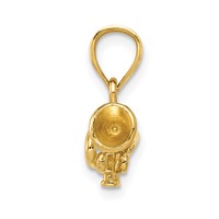 14K Yellow Gold 3-D Trumpet Pendant view 2