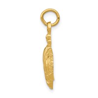 14K Yellow Gold Fleur De Lis Crown Charm view 2
