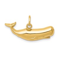14K Yellow Gold Sperm Whale Charm view 1