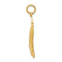 14K Yellow Gold Bald Eagle Charm view 2