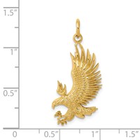 14K Yellow Gold Bald Eagle Charm view 3