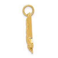 14K Howling Wolf Charm view 2