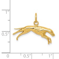 14K Yellow Gold Greyhound Charm view 3