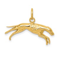 14K Yellow Gold Greyhound Charm view 1