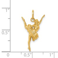 14K Yellow Gold Ballerina Charm view 3
