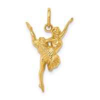 14K Yellow Gold Ballerina Charm view 1
