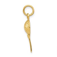 14K Yellow Gold Domed Golf Ball on Tee Charm view 2
