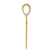14K Yellow Gold Polished Cross Pendant view 2