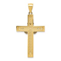 14K Two-tone Large Claddagh Cross Pendant view 4