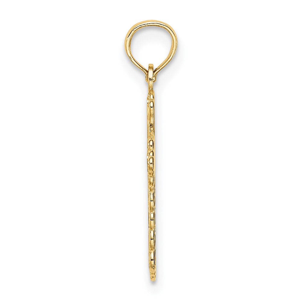 14k Budded Cross Charm (D3501)