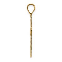 14K Yellow Gold Budded Cross Pendant view 2