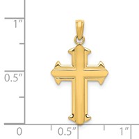 14K Yellow Gold Passion Cross Pendant view 3