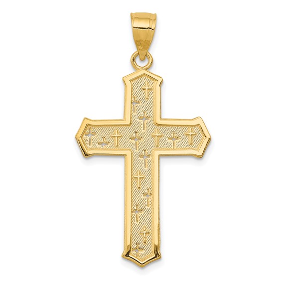 14k Passion Cross Pendant