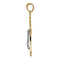 14K Two-tone Crucifix Pendant view 2