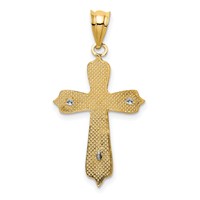 14K Two-tone Crucifix Pendant view 3