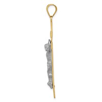14K Two-tone Inri Crucifix Pendant view 2