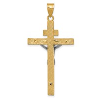 14K Two-tone Inri Crucifix Pendant view 4