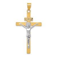 14K Two-tone Inri Crucifix Pendant view 1