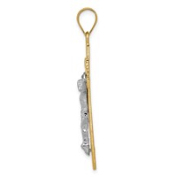 14K Two-tone Inri Crucifix Pendant view 2