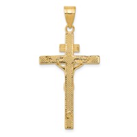 14K Two-tone Inri Crucifix Pendant view 4