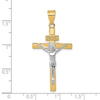 14K Two-tone Inri Crucifix Pendant view 3