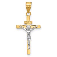 14K Two-tone Inri Crucifix Pendant view 1