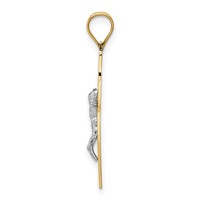 14K Two-tone Crucifix Pendant view 2