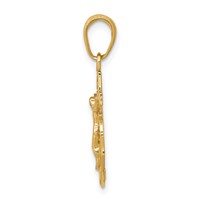 14K Yellow Gold Mariners Crucifix Pendant view 2