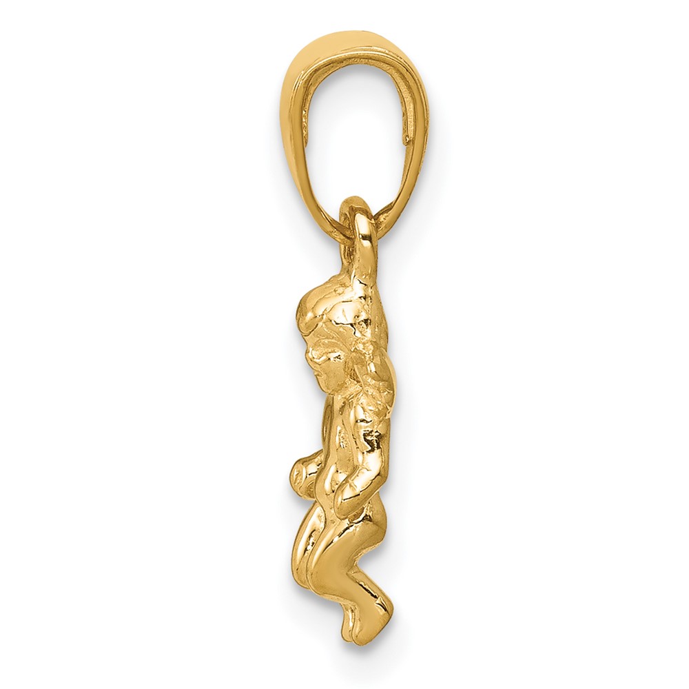 14k  3D Small Guardian Angel Pendant (D3719)