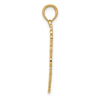 14K Yellow Gold Angel Wing Pendant view 2