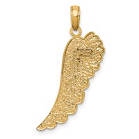 14K Yellow Gold Angel Wing Pendant view 3