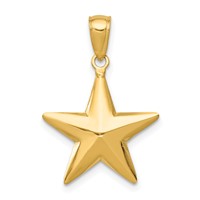 14K Polished 3-D Star Pendant view 3