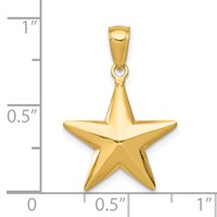 14K Polished 3-D Star Pendant view 5