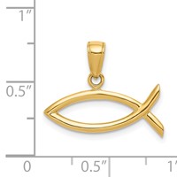14K Ichthus Fish Pendant view 3