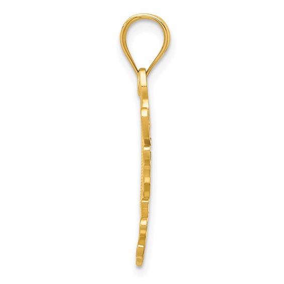 14K Dove with Heart Pendant