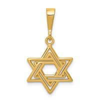 14K Yellow Gold Star of David Charm view 1