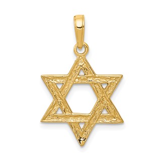 Gold Star of David Pendant