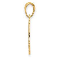 14K Yellow Gold Filigree Chamseh Pendant view 2