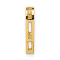 14K Yellow Gold Polished Floating Heart Chain Slide view 2