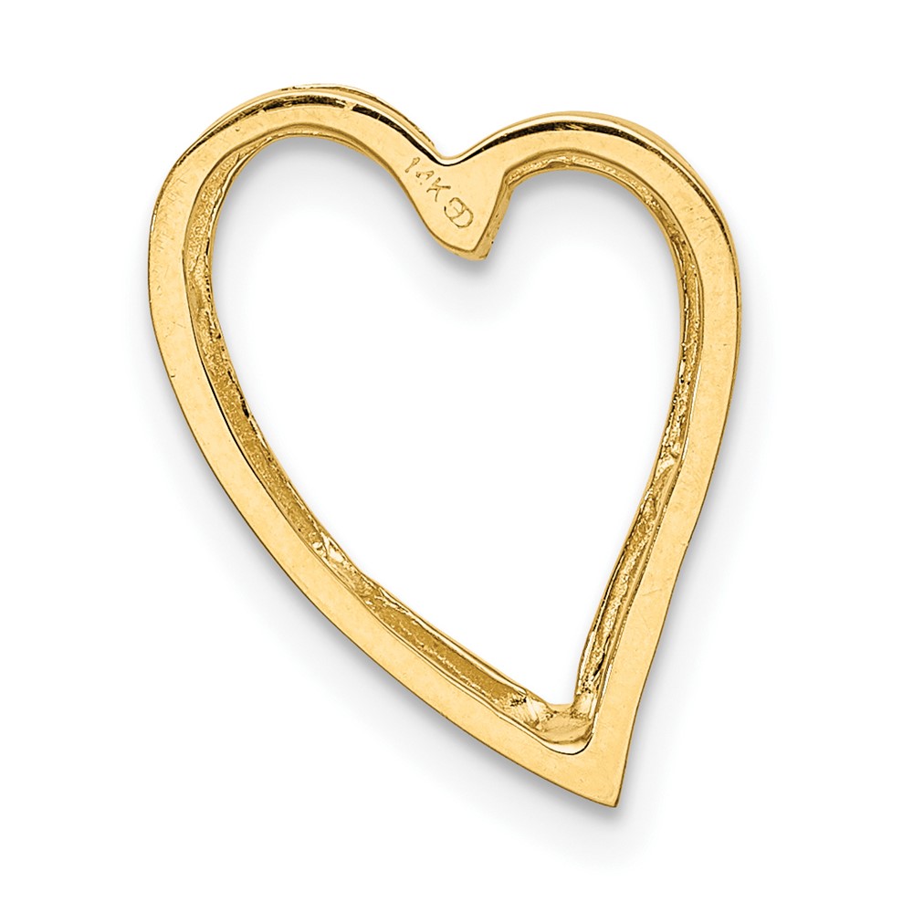 14K Polished Heart Chain Slide (D3822)