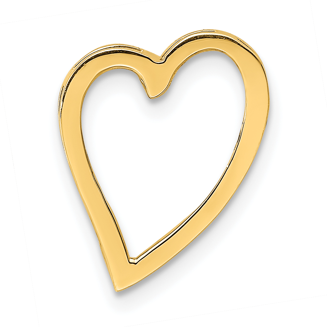 14K Polished Heart Chain Slide (D3822)