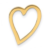14K Yellow Gold Polished Floating Heart Chain Slide view 1