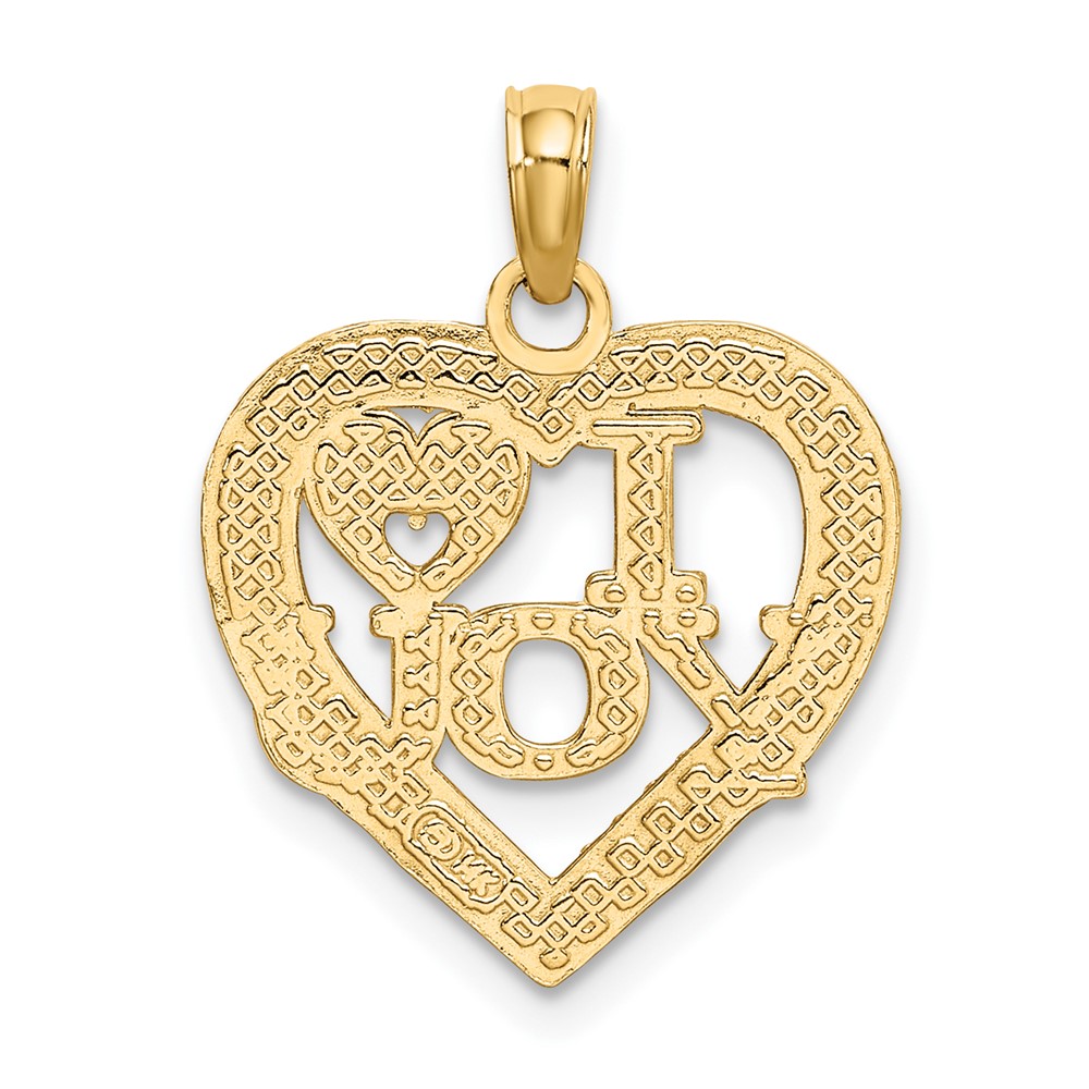 14K I HEART YOU Charm (D3874)