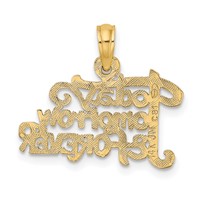 14K Yellow Gold Today Tomorrow and Forever Charm view 4
