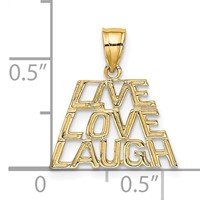 14K Live Laugh Love Charm view 3