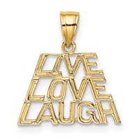 14K Live Laugh Love Charm view 1