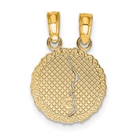 14K Yellow Gold Best Friends Forever 2-Piece Break-apart Charm view 4