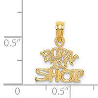 14K Born to Shop Charm view 4