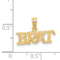 14K Yellow Gold Polished Brat Charm view 4